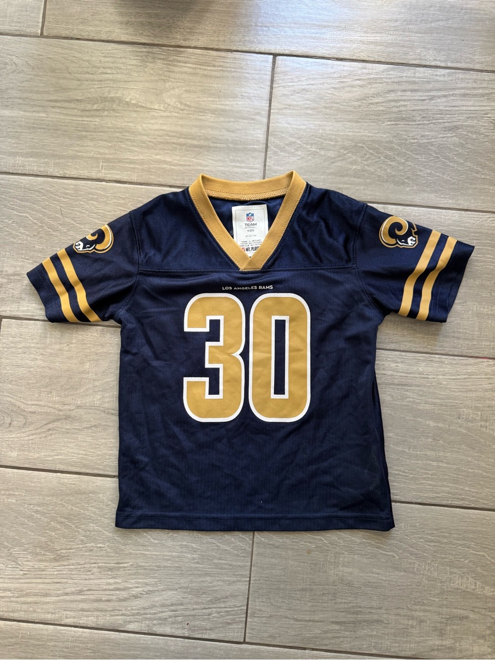 Kids #30 Navy & Gold Football Jersey size 4T